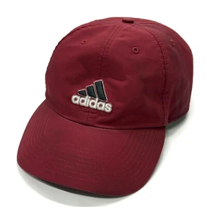 Adidas Red Hat Cap Adjustable Polyester Logo Gym Running Sun Baseball Outdoor - Picture 1 of 11