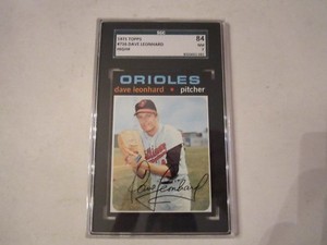 1971 DAVE LEONHARD TOPPS BASEBALL CARD #716 SGC GRADED 84 NM 7 