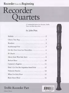Recorder Quartets Treble Recorder Part - Picture 1 of 1