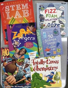 Lot Of 6 Science Lab Experiments Fun Books Homeschool Zoom Stem Usborne Gross - Picture 1 of 16