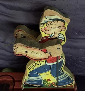 FISHER PRICE POPEYE SPINACH EATER C. 1930'S PULL TOY - Picture 1 of 10