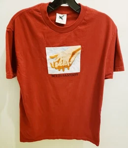 T-Shirt Fantascienza Fantasia Logo Mani Tenute Fare Amore Media M Rossa - Foto 1 di 4