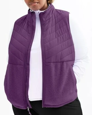 CHALECO TEK GEAR SHERPA MIX-MEDIA CREMALLERA FRONTAL MUJER TALLA GRANDE 3X **¡NUEVO EN PAQUETE!** Foto 1 de 4