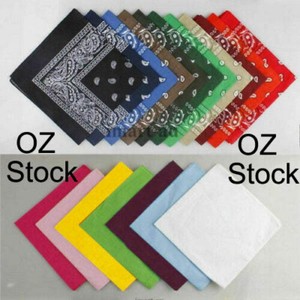 BANDANA Paisley & Plain 100% COTTON Head Wrap Head Wrap New Summer Scarf snood