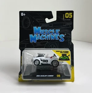 1964 Shelby Cobra #98 White w Red Interior 1/64 Diecast Car Muscle Machines - Picture 1 of 3