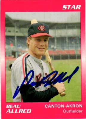 1989 Star Minor League - #154 Beau Allred (RC) Signed Canton-Akron Indians - Image 1 of 2