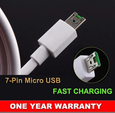 Fast Short charger Micro USB 7-Pin Adapter Cable Cord For OPPO F11 Pro K1 A7 A7X - Image 1 of 4