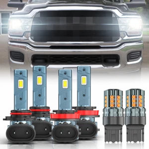 For Dodge Ram 2500 3500 4500 5500 2019-24 LED Headlight+Turn Signal Light Bulbs - Picture 1 of 14