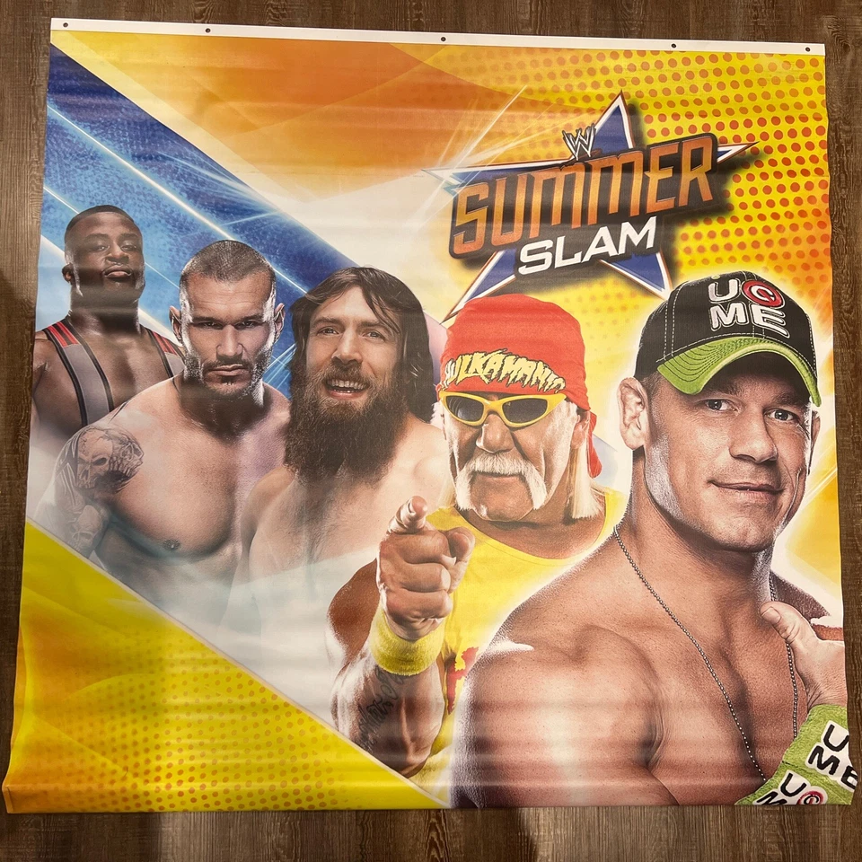 "Póster de vinilo de lucha libre Summer Slam 47 x 48"" Cena, Hogan, Bryan, Orton y Big E." Foto 1 de 1