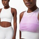 Lululemon Ebb To Train Shorts Bra Size 4 Sun Color Changing White Pink W2BS3S