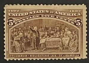 Travelstamps:1892 US Stamps Scott #234 “Soliciting Aid” Mint OG H - Picture 1 of 5