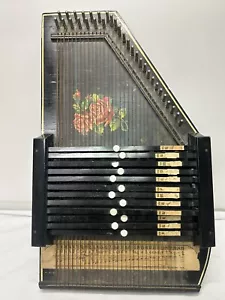 Vintage Rosetti Autoharfe 32 Saiten 12 Bar Akkord Zither Musikinstrument - Bild 1 von 15