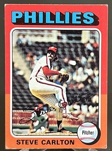 1975 Topps #185 : Steve Carlton MINI (+ Centering) Very Good