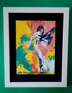 LeRoy Neiman FERNANDO VALENZUELA LA Signed Pop Art Mounted & Framed New 14X11 W - Picture 1 of 3