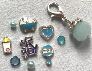 ❤️Floating Charm Lot to Fit Memory OWL Locket 🦉 IT'S A BABY BOY! ~ NEWBORN 👶❤️ - Picture 1 of 2