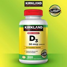 Kirkland Signature Extra Strength Vitamin D3 50 mcg 2000 IE - 600 x Kapseln