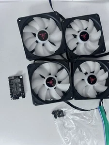 4 Pack Pc Fans, With Controller - Picture 1 of 1