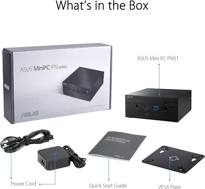 ASUS Mini PC BB PN51-BB353MDS1 AMD Ryzen 3 5300U DP WiFi NO HDD NO RAM - Immagine 1 di 4