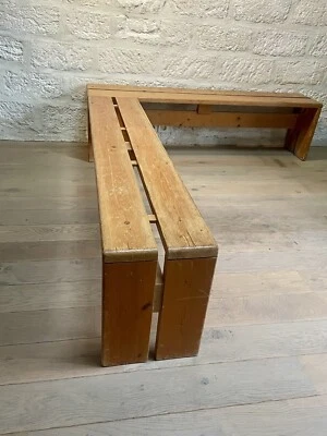 Paire De Bancs Design Charlotte Perriand Pour Les Arcs 1800 Année 70 - Photo 1/4