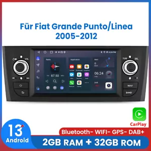 Für Fiat Grande Punto/Linea Carplay Android13 Autoradio GPS NAVI BT SWC DAB+ 32G - Bild 1 von 13