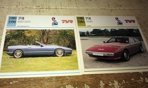 TVR Cars Colour Collector Cards x 2 - Picture 1 of 2