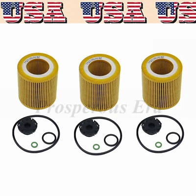 Kit de 3 filtros de aceite de motor para BMW F20 F30 F10125i 220i 328i 520i N20 N26 nuevo EE. UU. Foto 1 de 4