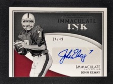 2022 Panini Immaculate Collection Collegiate JOHN ELWAY /49 Auto Ruby Cardinal
