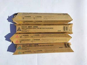 4 Pack Ricoh Savin Lanier Toner C2551 Magenta Black Yellow Cyan Set Sealed - Picture 1 of 2