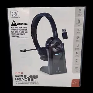 NEW Delton 35X Wireless Headset with Charging Dock & Auto-Pair Dongle 30 Hours - Picture 1 of 7