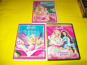BARBIE THUMBELINA PRINCESS AND THE PAUPER FAIRYTOPIA DVD 3 FILMS - Picture 1 of 1