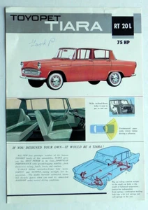 TOYOTA TOYOPET TIARA RT 20L 1961-62 Brochure 1 foglio pubblicitario colore originale - Foto 1 di 2