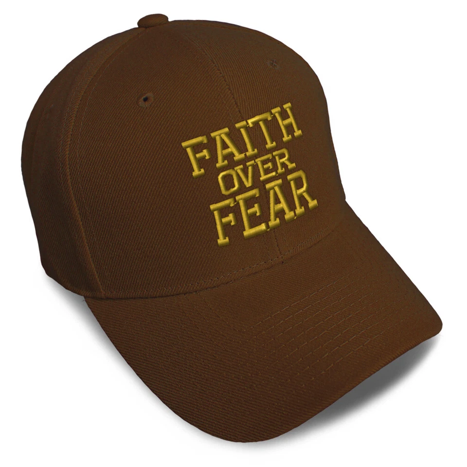 Gorra de béisbol Faith over Fear bordada acrílico papá sombreros para hombre y mujer talla 1 Foto 1 de 1