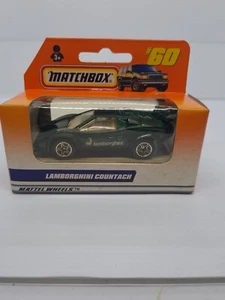 Vintage MATCHBOX Superfast 1-75 1997 LAMBORGHINI COUNTACH Green #60 New In Box - Picture 1 of 8