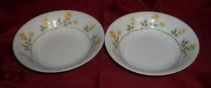 Lot of 2 Norleans China Yellow Roses Pattern 5 3/4" SALAD BOWLS, Japan - Picture 1 of 3