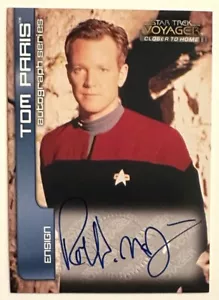 STAR TREK VOYAGER : ROBERT DUNCAN McNEILL as TOM PARIS AUTO CARD SKYBOX A3 - Picture 1 of 2