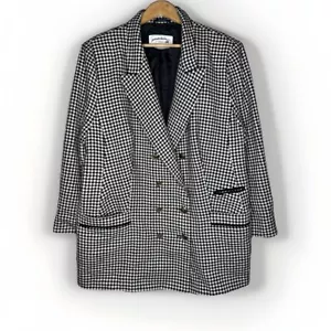 Vintage Patrizia S By Mondi Germany Women's Size 52 Plaid Pure New Wool Jacket. - Picture 1 of 14