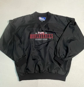 Vintage Atlanta Braves MLB World Series 1995 schwarz Windbreaker Shirt passt L/XL - Bild 1 von 9