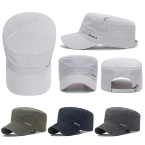 Gorra plana Sombreros del ejército Cadete Gorra de béisbol Verano Informal Transpirable Classi Unisex - Imagen 1 de 18