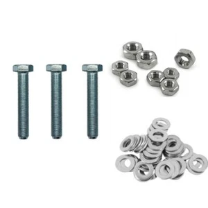 1/4 5/16 3/8 7/16 1/2" UNF SET SCREWS NUTS & WASHERS HEX HEAD BOLTS ZINC PLATED - Picture 1 of 6