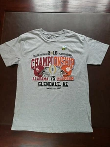 2016 College Football Playoff "The Victory" Alabama Clemson Helmet T-Shirt Med - Picture 1 of 4