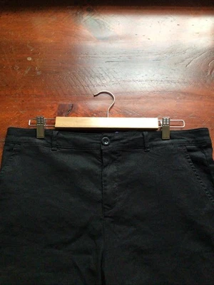 NYDJ Linen Blend Black Shorts Size 12 Comfortable Lift Tuck Technology Pockets - Image 1 of 4