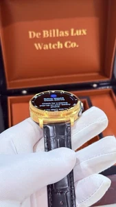 Custom 24k Gold Plated Samsung Galaxy Watch 8 Classic Black GPS LTE 2 Bands - Picture 1 of 15