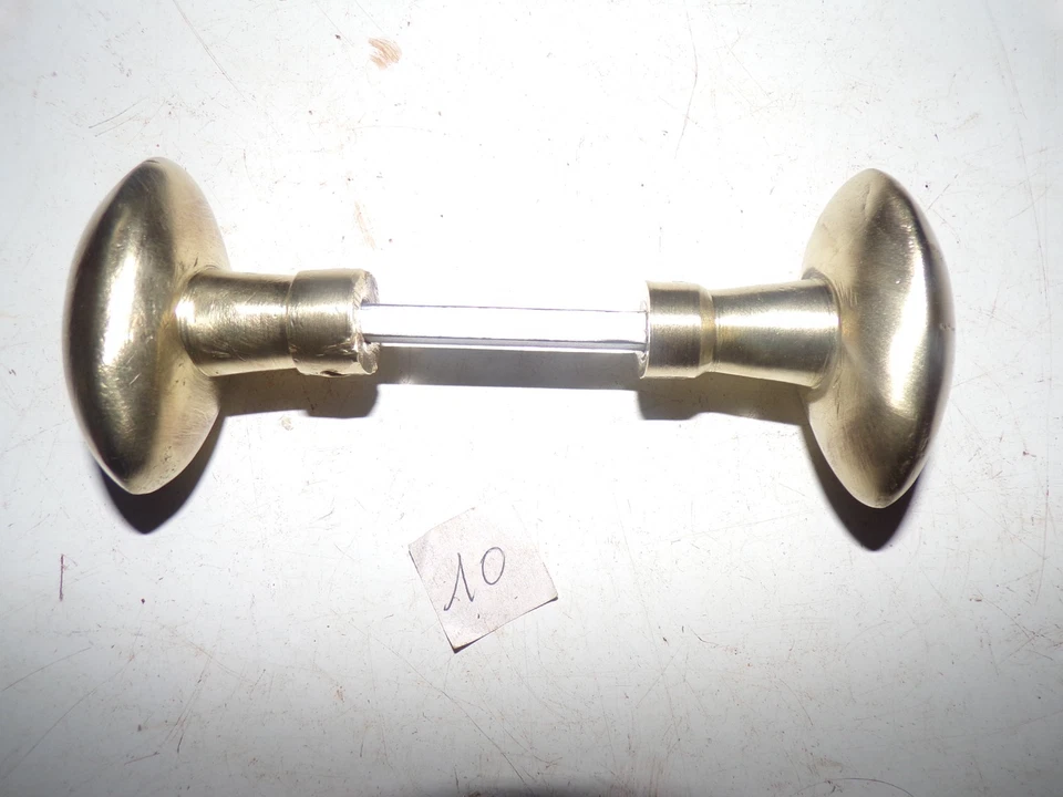 Poignées de porte anciennes en laiton - Photo 1/1