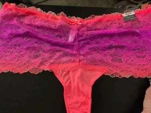 Lane Bryant Plus WIDE SIDE Thong 18/20 Hot Pink Purple Orange PRETTY NEW W TAG - Picture 1 of 9