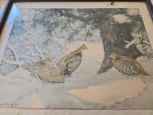 Vintage Lassell RIPLEY 1941 sugned Grouse Print 9x12 - Picture 1 of 5