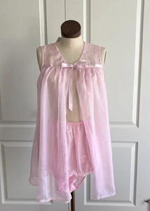 Rosa Chiffon Baby Puppe Damen Schlaf Set Größe L von Secrets in Spitze - Bild 1 von 7
