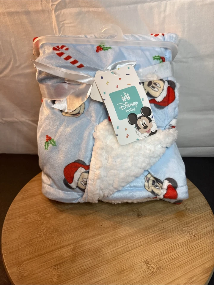 Disney Baby мальчика Рождество флис Микки Маус Baby одеяло 30 x 40» совершенно новый - Изображение 1 из 4
