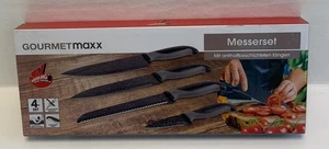 Gourmetmaxx Messerset 4-teilig Kohlenstoffstahl & Kunststoff Anthrazit - Bild 1 von 5