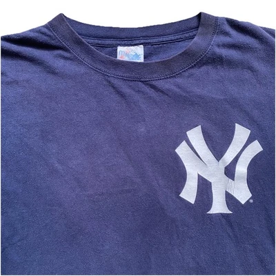 Majestic New York Yankees Джейсон Джамби футболка Джерси Y2K бейсбол MLB синий - Изображение 1 из 4