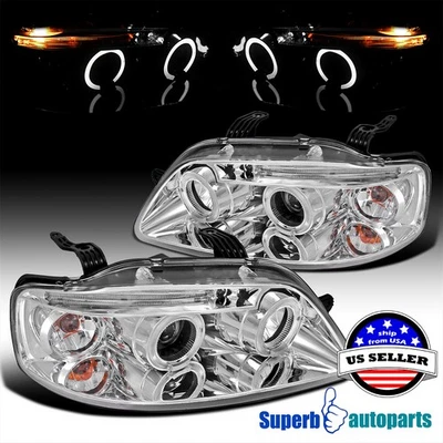 Fits 2004-2008 Chevy Aveo Dual Halo Projector Headlight LED Lamps Foto 1 de 4